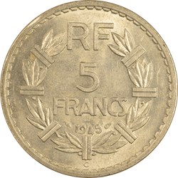 5 francs Lavrillier 1945 C