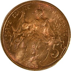 5 centimes Daniel-Dupuis 1898