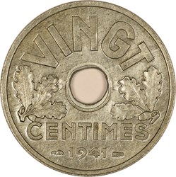 VINGT centimes Etat français 1941