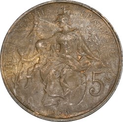 5 centimes Daniel-Dupuis 1900 (AU58)