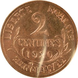 2 centimes Daniel-Dupuis 1920
