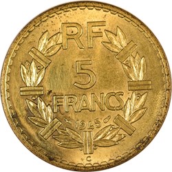 5 francs Lavrillier 1945 C