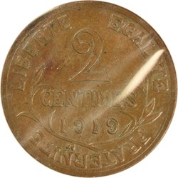2 centimes Daniel-Dupuis 1919