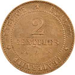 2 centimes Cérès 1896 A