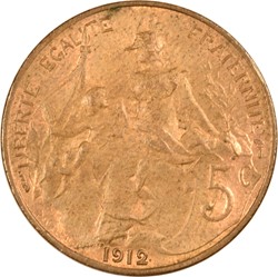 5 centimes Daniel-Dupuis 1912