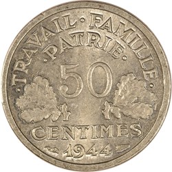 50 centimes Francisque 1944 C