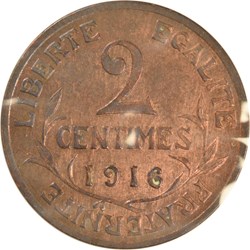 2 centimes Daniel-Dupuis 1916