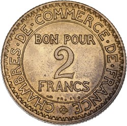 2 francs Chambres de Commerce 1922