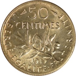 50 centimes Semeuse 1919