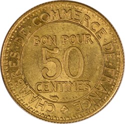 50 centimes Chambres de Commerce 1922