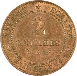 2 centimes Cérès 1886 A