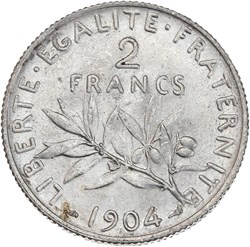 2 francs Semeuse 1904 (MS62)