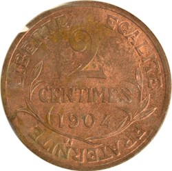 2 centimes Daniel-Dupuis 1904