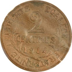 2 centimes Daniel-Dupuis 1914