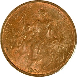 5 centimes Daniel-Dupuis 1904