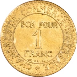 1 franc Chambres de Commerce 1921