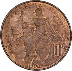 10 centimes Daniel-Dupuis 1902 (MS64)