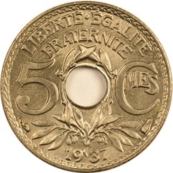 5 centimes Lindauer 1937
