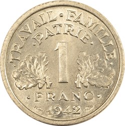 1 franc Francisque 1942
