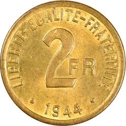 2 francs France 1944