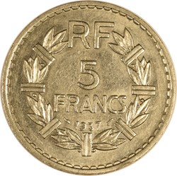 5 francs Lavrillier 1937