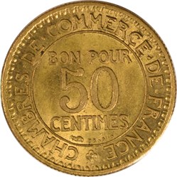 50 centimes Chambres de Commerce 1921