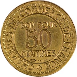 50 centimes Chambres de Commerce 1929