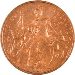 5 centimes Daniel-Dupuis 1907