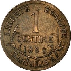 1 centime Daniel-Dupuis 1898 flan mat (PR63)