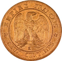 2 centimes 1862 K