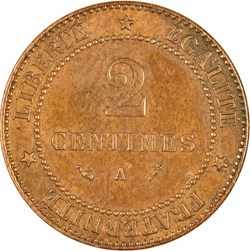 2 centimes Cérès 1887 A