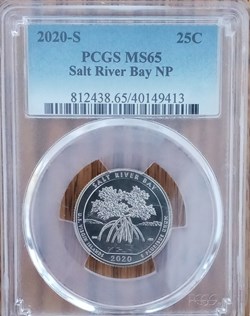 2020-S 25C Salt River Bay NP PCGSMS65