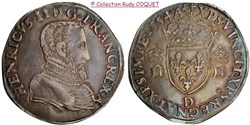 Teston Henri II 1554 D (Lyon)