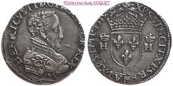 Teston au buste B Henri II 1559 K (Bordeaux)