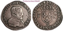 Teston Henri II 1556 G (Poitiers)