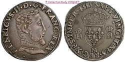 Teston au buste D Henri II 1555 M (Toulouse)