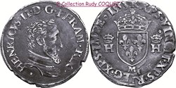 Demi teston au buste D Henri II 1553 M (Toulouse)