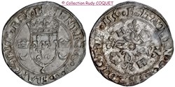 Douzain aux 2 C couronnés Henri II 1552 AI (Grenoble )