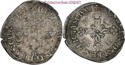 Douzain Henri II aux 2C couronnés 1551 R (Villeneuve Lés Avignon)