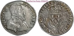 Teston Henri II 1554 H (La Rochelle)