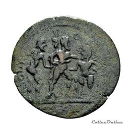 Herakles, drunk and supported by three satyrs
