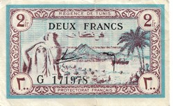 Beylicat sous protectorat français - 2 francs