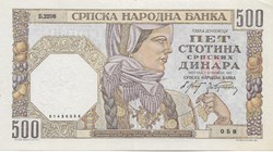 500 dinars serbes