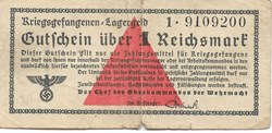 1 reichsmark des camps de prisonniers de guerre