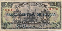 1 boliviano