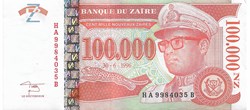 100.000 nouveaux zaïres