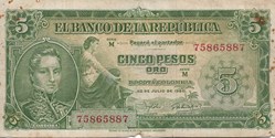 5 pesos en or