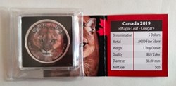 Canadá. 5 Dollars 2019 - Canadian Wildlife - Cougar & Lynx - 2 x 1oz