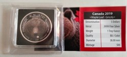 Canadá. 5 Dollars 2019 - Canadian Wildlife - Polar Bear & Grizzly Bear - 2 x 1 Oz