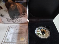 Niue. 1 Dollar 2015 Bear - Beautiful Wildlife Series - 1 Oz